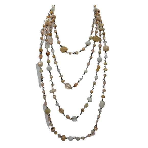 American Eagle Outfitter Glass Bead, Single Strand Chain Necklace 56” Long - Picture 1 of 6